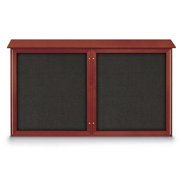 United Visual Products Open Faced Traditional Corkboard, 72x48" UV646A-BRONZE-CORK - main